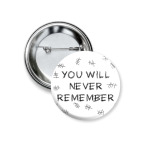 Значок 37 мм Тишина