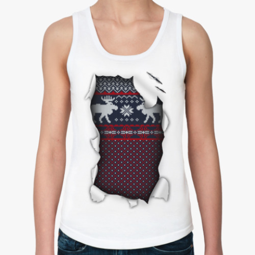 Женская майка с принтом 'Свитер'