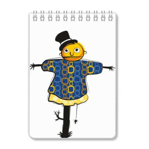 Блокнот с принтом 'Пугало'