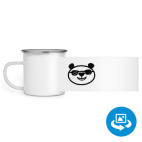 Кружка металлическая белая (круговая запечатка)