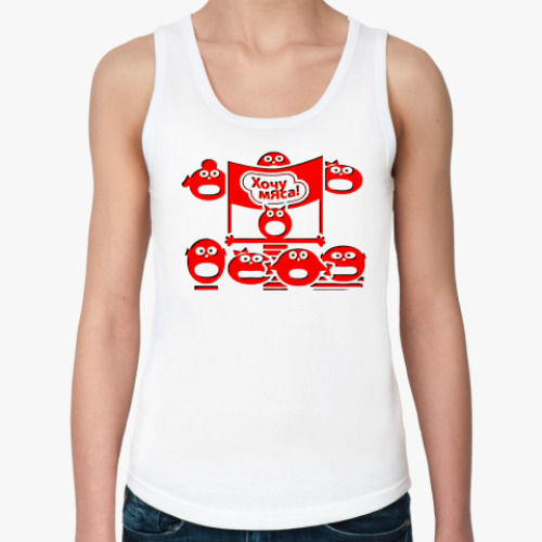 Женская майка с принтом  'Хочу мяса'