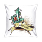 Подушка 35x35 см с цветной обратной стороной Tattoo