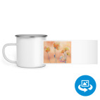 Кружка металлическая белая (круговая запечатка)