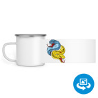 Кружка металлическая белая (круговая запечатка)