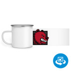 Кружка металлическая белая (круговая запечатка)