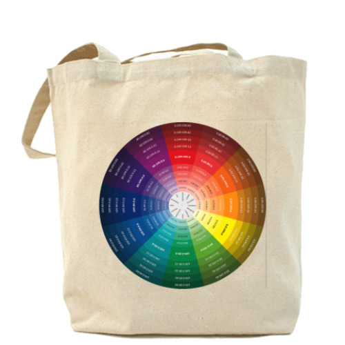 Сумка шоппер с принтом Цветовой круг CMYK