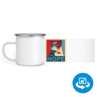 Кружка металлическая белая (круговая запечатка)