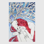 Девушка с рогами оленя