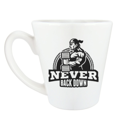 Чашка Латте с принтом Бодибилдинг | Bodybuilding