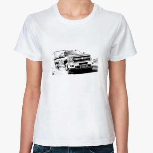 Классическая футболка с принтом Джип