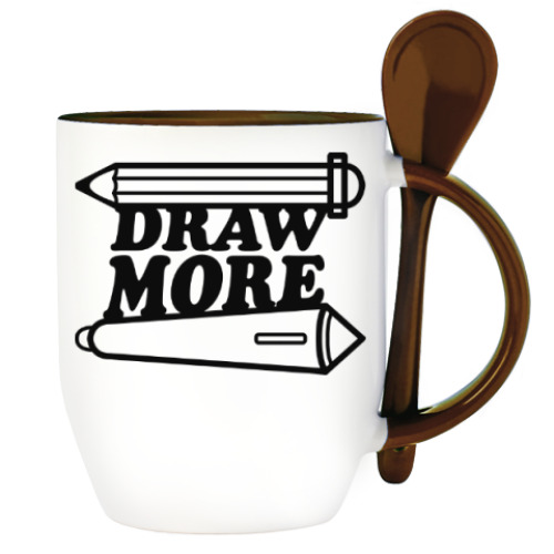 Кружка с ложкой дизайн-рисунок