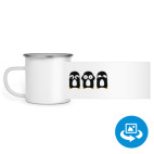 Кружка металлическая белая (круговая запечатка)