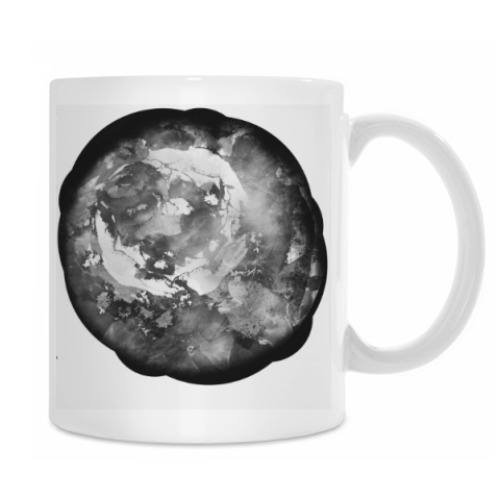 Кружка с принтом Черно-белая роза