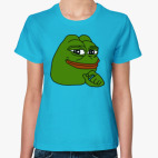 Классическая женская футболка Лягушонок Пепе