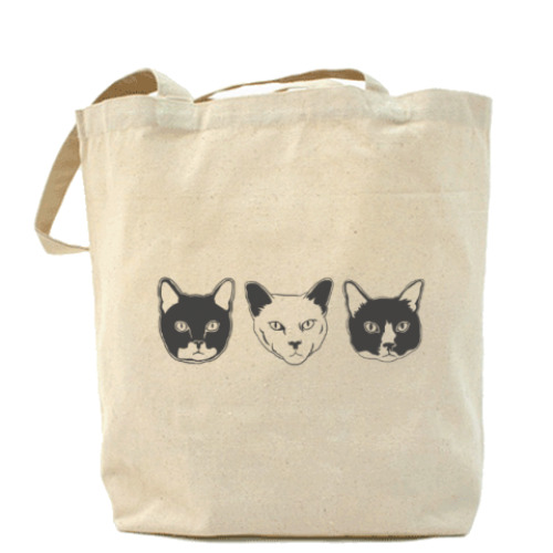 Сумка шоппер с принтом Коты Марка Мэрона