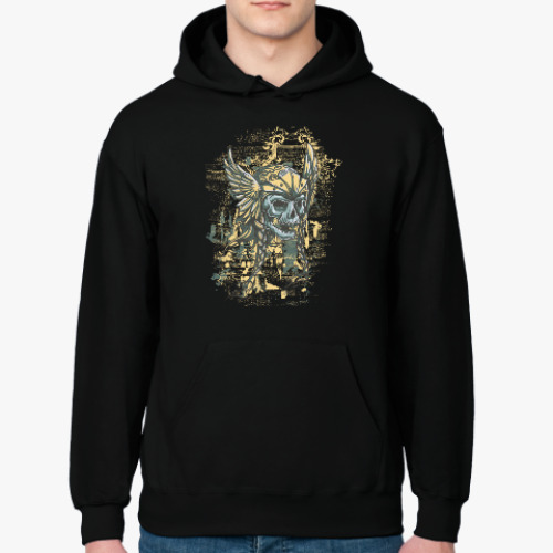 Толстовка худи с принтом Череп