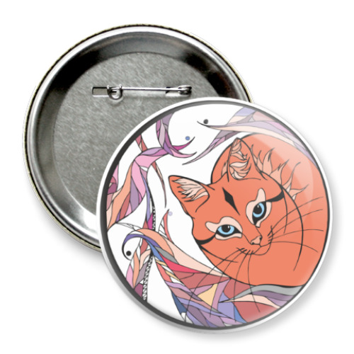 Значок 75мм 'Fantasy cat'