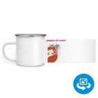 Кружка металлическая белая (круговая запечатка)