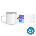 Кружка металлическая белая (круговая запечатка)