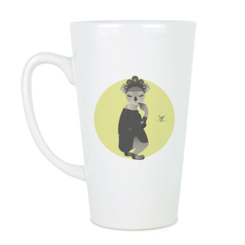 Чашка Латте с принтом Animal Fashion: K is for Koala