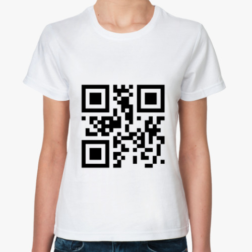 Классическая футболка QR [Привет!]