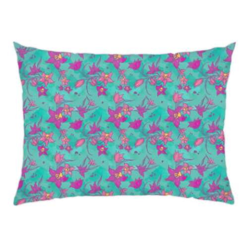 Подушка с принтом Цветение