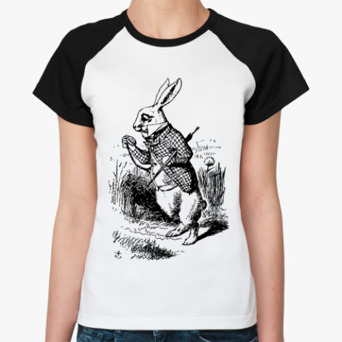 Женская футболка реглан В кроличью нору