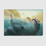 Енот в воде