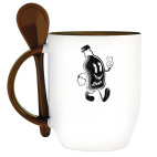 Кружка с ложкой Герой веселья (hero of fun)