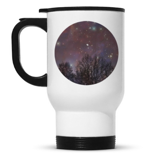 Кружка-термос с принтом Ночное небо