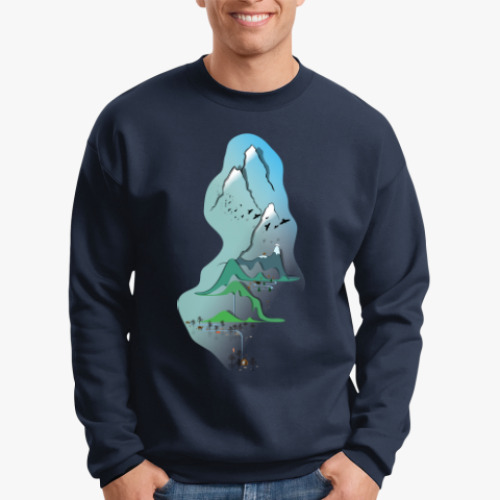 Свитшот с принтом горы