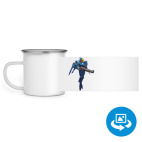 Кружка металлическая белая (круговая запечатка)