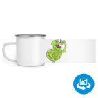 Кружка металлическая белая (круговая запечатка)