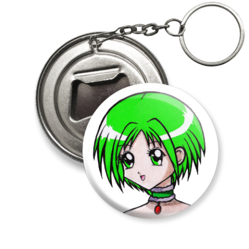 Брелок-открывашка с принтом Аниме девочка