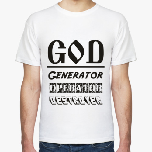 Футболка с принтом GOD