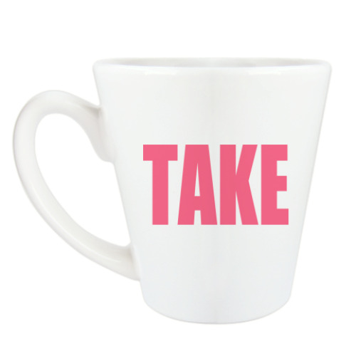 Чашка Латте с принтом TAKE