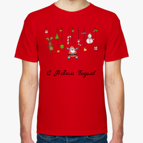 Футболка с принтом С Новым Годом!