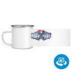 Кружка металлическая белая (круговая запечатка)