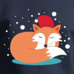 Зимний лис на снегу