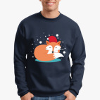 Зимний лис на снегу