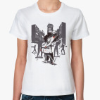 Классическая женская футболка Зомби