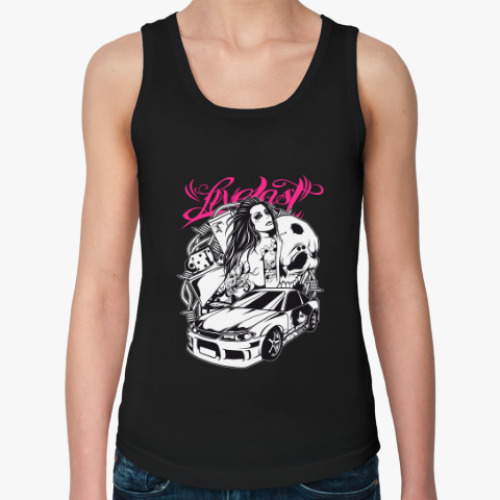 Женская майка с принтом Girl street