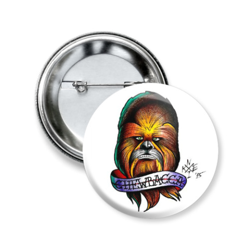 Значок 50мм с принтом CHEWBACCA