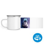 Кружка металлическая белая (круговая запечатка)