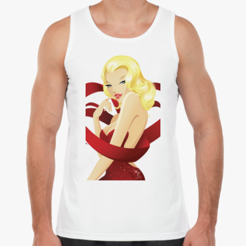 Майка с принтом Девушка