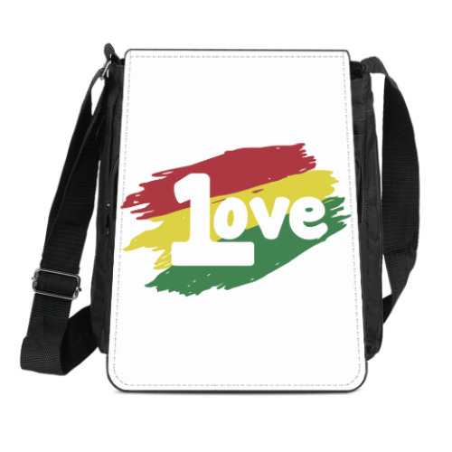 Сумка-планшет с принтом 1 Love