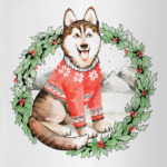 Новогодний Хаски