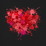 Сердце из брызг краски