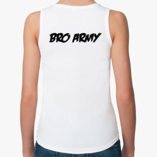 Женская майка с принтом BRO ARMY