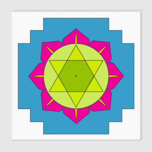 Холст с принтом Рама-янтра для медитаций